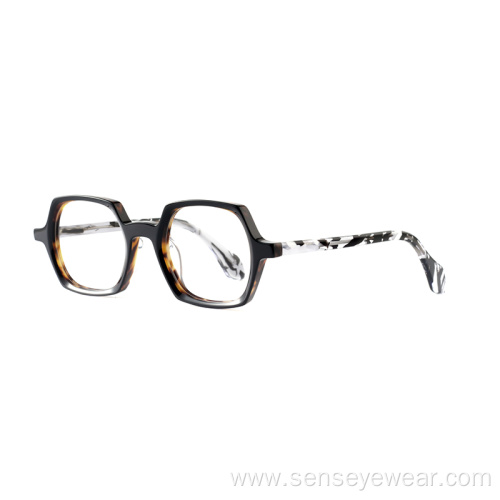 Vintage Square Spectacles Frame Bevel Acetate Optical Frame